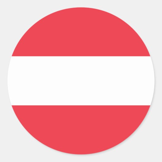 Sticker Rond Drapeau de l'Autriche (Devant)