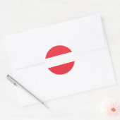 Sticker Rond Drapeau de l'Autriche (Enveloppe)