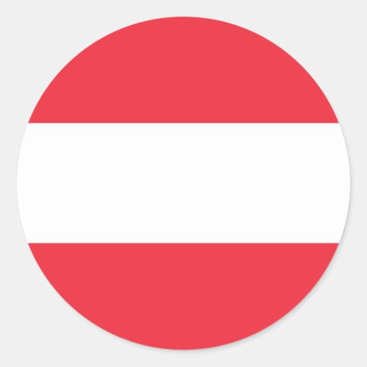 Sticker Rond Drapeau de l'Autriche (Devant)