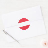 Sticker Rond Drapeau de l'Autriche (Enveloppe)