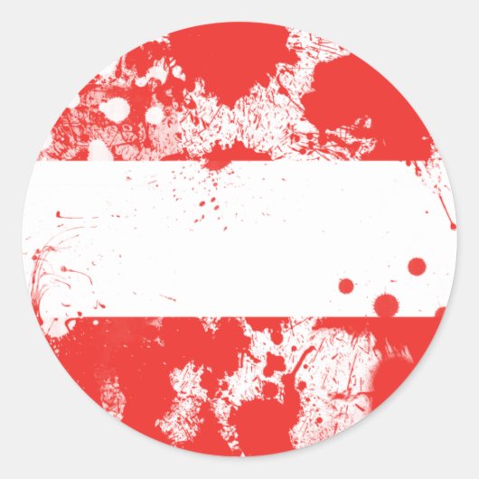 Sticker Rond Drapeau de l'Autriche (Devant)