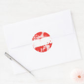 Sticker Rond Drapeau de l'Autriche (Enveloppe)
