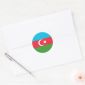 Sticker Rond Drapeau de l'Azerbaïdjan (Enveloppe)