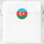 Sticker Rond Drapeau de l'Azerbaïdjan (Sac)