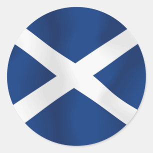 Sticker Rond Drapeau de l'Ecosse