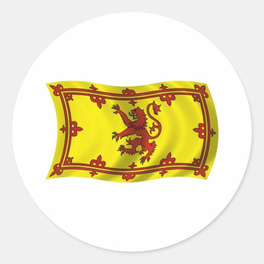 Sticker Rond Drapeau de l'Ecosse vague (Devant)
