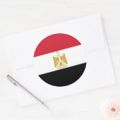 Sticker Rond Drapeau de l'Égypte (Enveloppe)