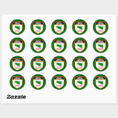 Sticker Rond Drapeau de l'Émilie-Romagne (Feuille)
