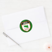 Sticker Rond Drapeau de l'Émilie-Romagne (Enveloppe)