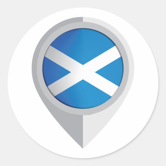 Sticker Rond Drapeau de l'emplacement de la broche écossaise (Devant)