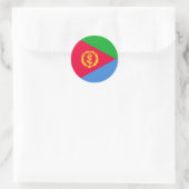 Sticker Rond Drapeau de l'Érythrée (Sac)