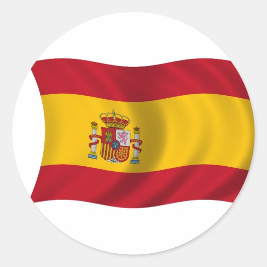 Sticker Rond Drapeau de l'Espagne (Devant)