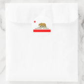 Sticker Rond Drapeau de l'État de Californie (Sac)