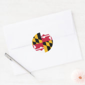 Sticker Rond Drapeau de l'État du Maryland (Enveloppe)