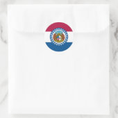 Sticker Rond Drapeau de l'État du Missouri (Sac)