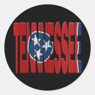 Sticker Rond Drapeau de l'État du Tennessee
