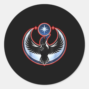 Sticker Rond drapeau de l'État rebelle du Minnesota