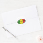 Sticker Rond Drapeau de l'Ethiopie ! (Enveloppe)