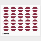 Sticker Rond Drapeau de Lettonie (Feuille)