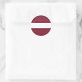 Sticker Rond Drapeau de Lettonie (Sac)