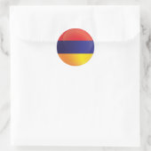 Sticker Rond Drapeau de l'icône arménienne ronde (Sac)