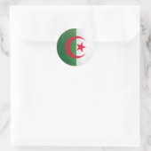 Sticker Rond Drapeau de l'icône ronde Algérie (Sac)