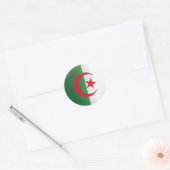 Sticker Rond Drapeau de l'icône ronde Algérie (Enveloppe)