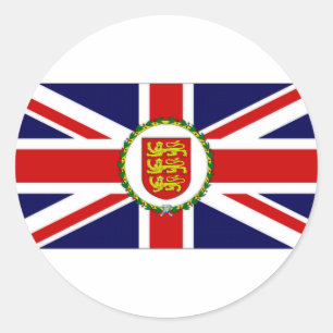 Sticker Rond Drapeau de lieutenant le Gouverneur du Jersey