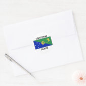 Sticker Rond Drapeau de l'île Christmas (Enveloppe)