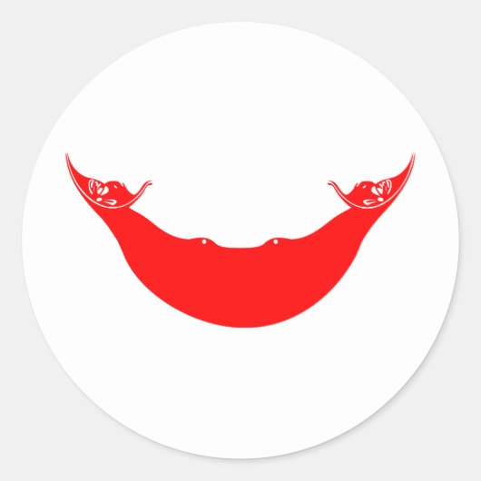 Sticker Rond Drapeau de l'île de Pâques (Devant)