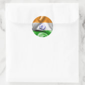 Sticker Rond Drapeau de l'Inde (Sac)