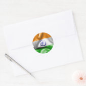 Sticker Rond Drapeau de l'Inde (Enveloppe)