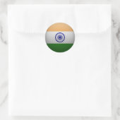 Sticker Rond Drapeau de l'Inde (Sac)