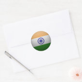 Sticker Rond Drapeau de l'Inde (Enveloppe)