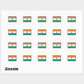 Sticker Rond Drapeau de l'Inde (Feuille)
