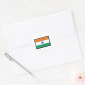 Sticker Rond Drapeau de l'Inde (Enveloppe)