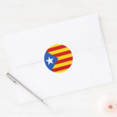 Sticker Rond Drapeau de l'indépendance catalane "L'Estelada Bla (Enveloppe)