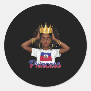 Sticker Rond Drapeau de l'Indépendance de la Princesse Haïtienn