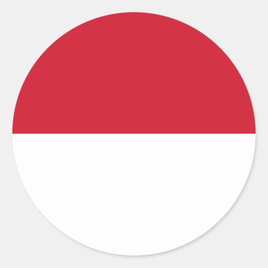 Sticker Rond Drapeau de l'Indonésie (Devant)