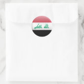 Sticker Rond Drapeau de l'Irak (Sac)
