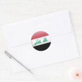 Sticker Rond Drapeau de l'Irak (Enveloppe)
