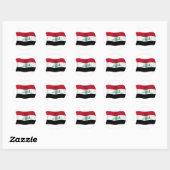 Sticker Rond Drapeau de l'Irak (Feuille)
