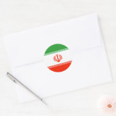 Sticker Rond Drapeau de l'Iran (Enveloppe)