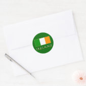 Sticker Rond Drapeau de l'Irlande (Enveloppe)