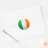 Sticker Rond Drapeau de l'Irlande (Enveloppe)