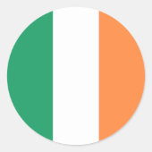Sticker Rond Drapeau de l'Irlande (Devant)