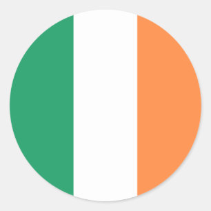 Sticker Rond Drapeau de l'Irlande