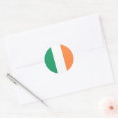Sticker Rond Drapeau de l'Irlande (Enveloppe)