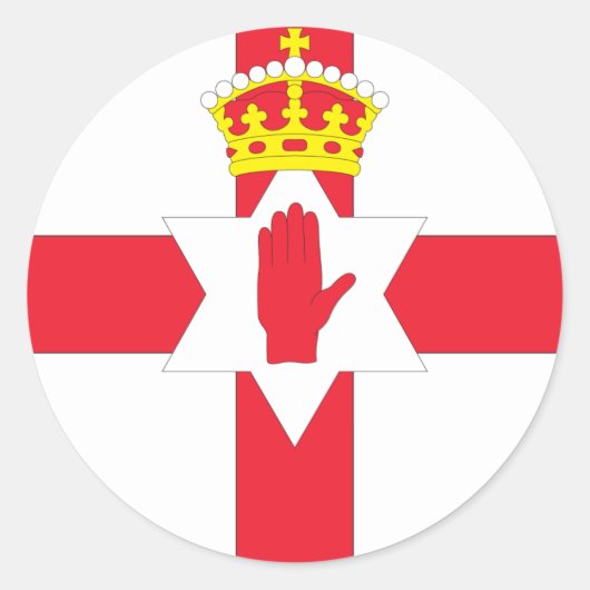 Sticker Rond Drapeau de l'Irlande du Nord (Devant)
