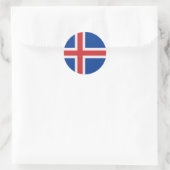 Sticker Rond Drapeau de l'Islande (Sac)